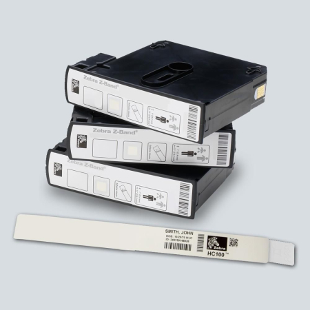 Zebra 1PCS Z-BAND WHITE SELFAHDESIVE 6 CART/KIT ADULT HC100