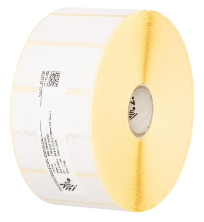 Zebra Label, Paper, 102x102mm; Direct Thermal, Z-Select 2000D, Coated, Permanent Adhesive, 25mm Core, Perforation